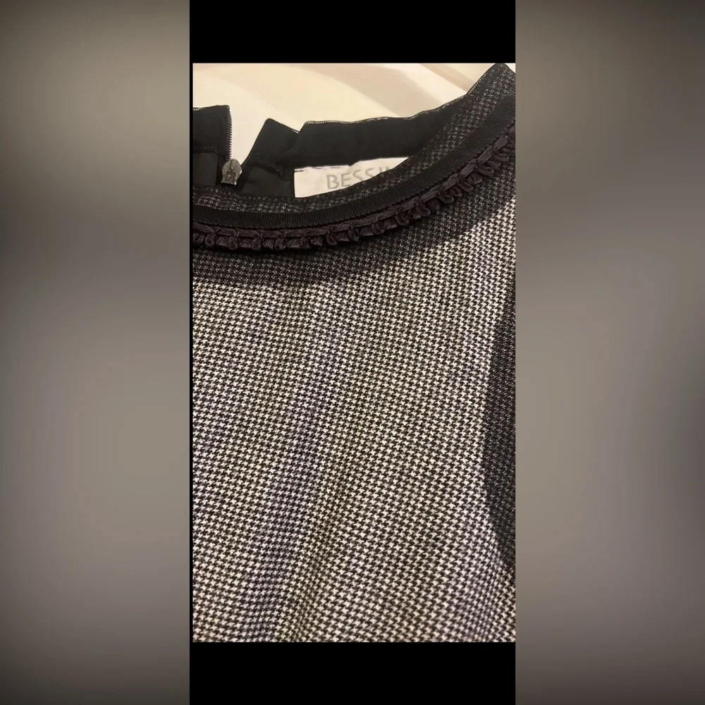 Bessini Elegant Black and Gray office Women's pencil Dress size M - Picture 9 of 10